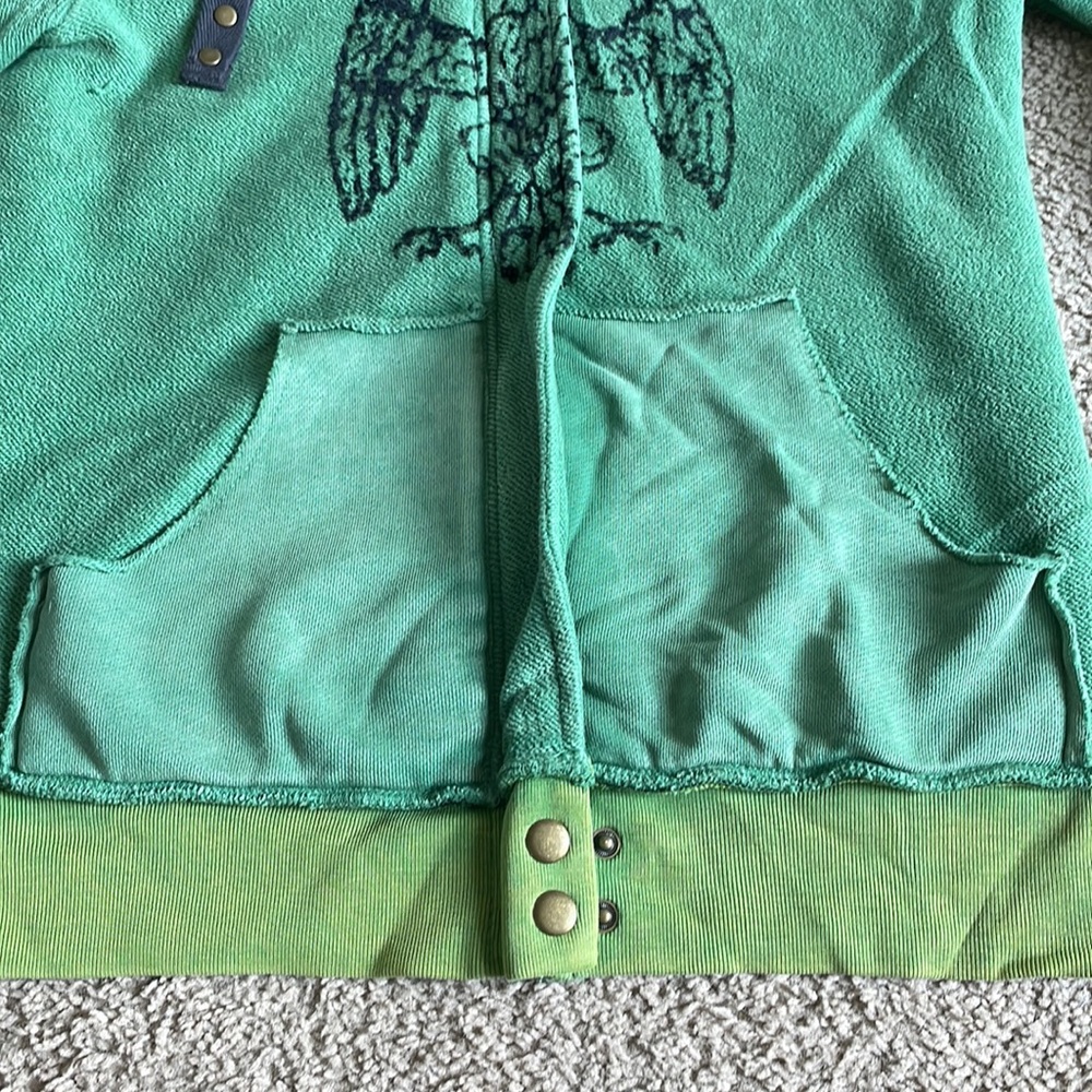 Free People We the Free Green Crest Hoodie RARE - Picture 4 of 11